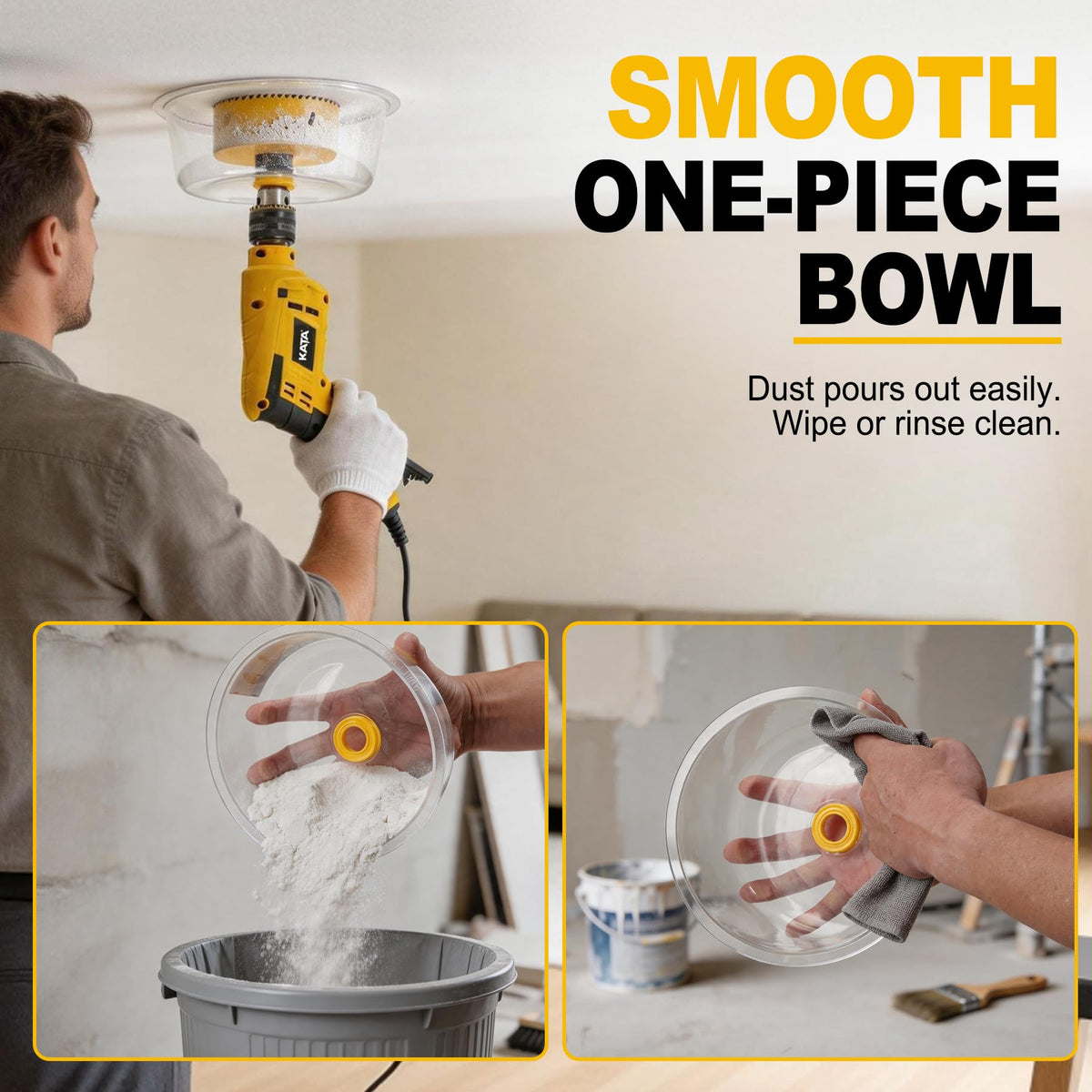 KATA 4-1/4 Inch Hole Saw with Silicone Dust Bowl for Recessed Lighting