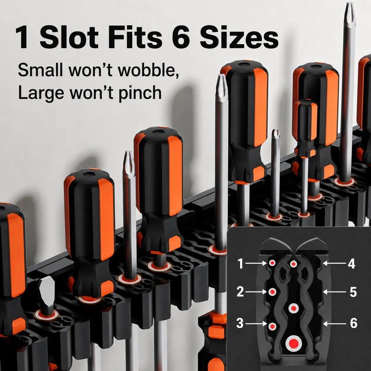 Heavy Duty Magnetic Screwdriver & Wrench Organizer, 36 Slot Tool Holder