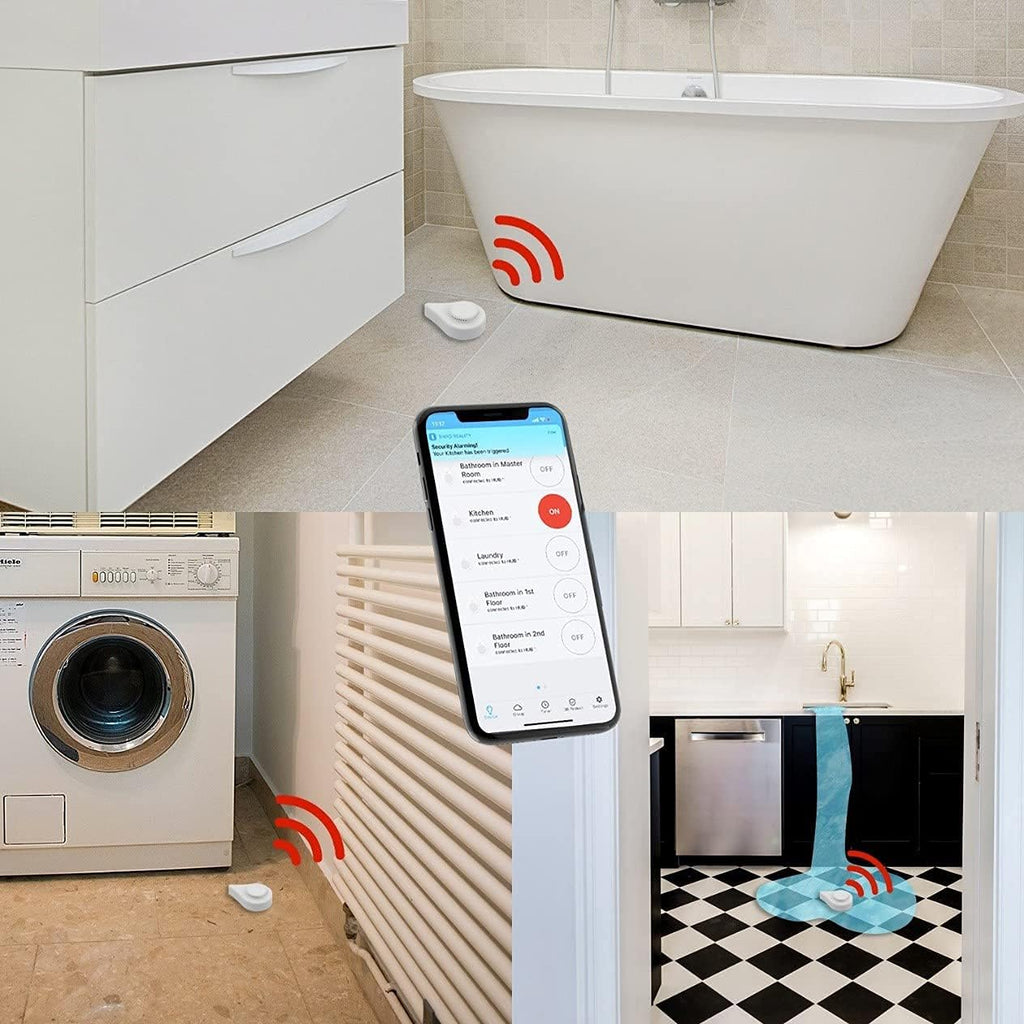Zigbee Water Leak Sensor with Smart Bridge MZ1, Dripping Detection, Compatible with Google Home, Apple Home