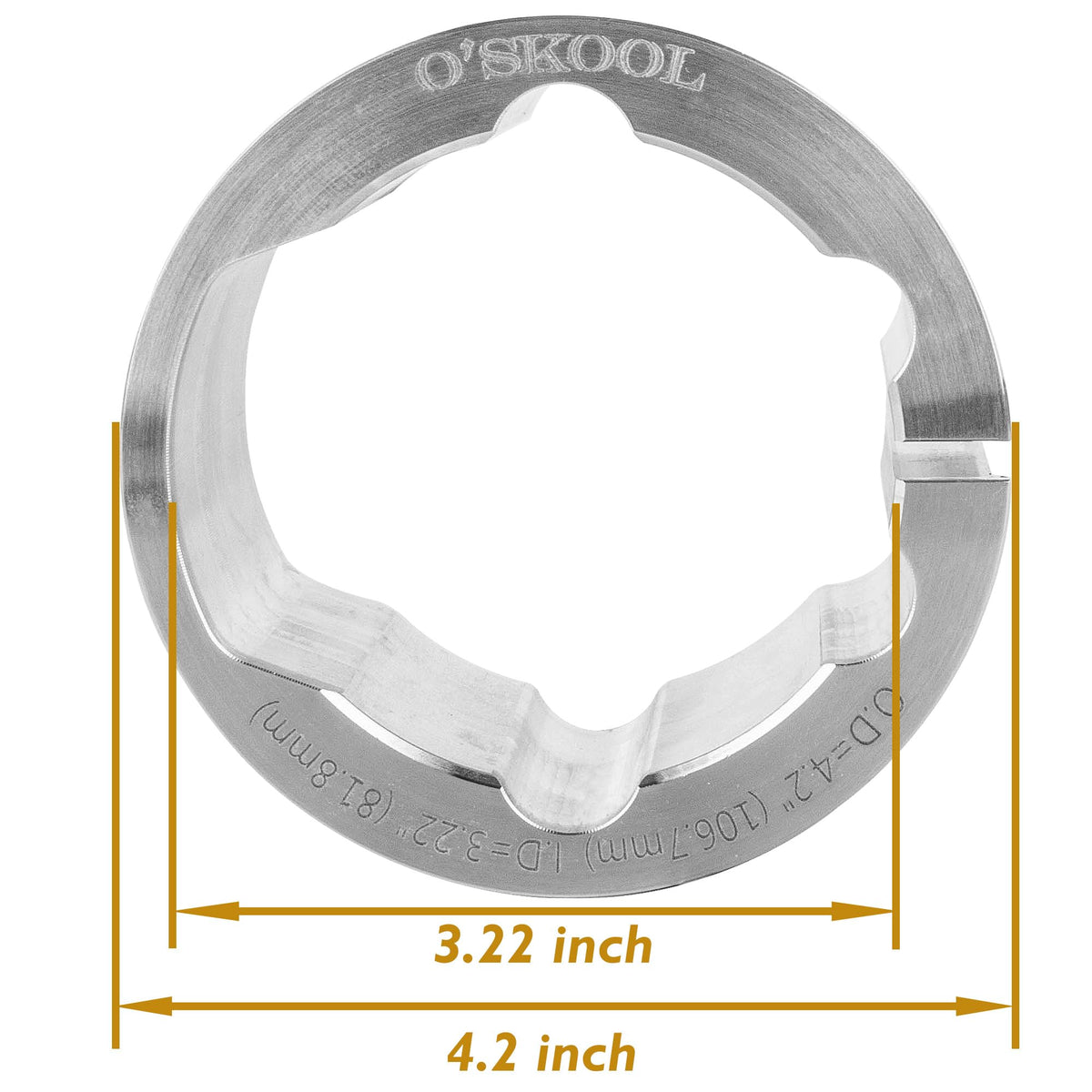 O'SKOOL 4.2-Inch to 3.22-Inch Router Adapter Collar, RTS025