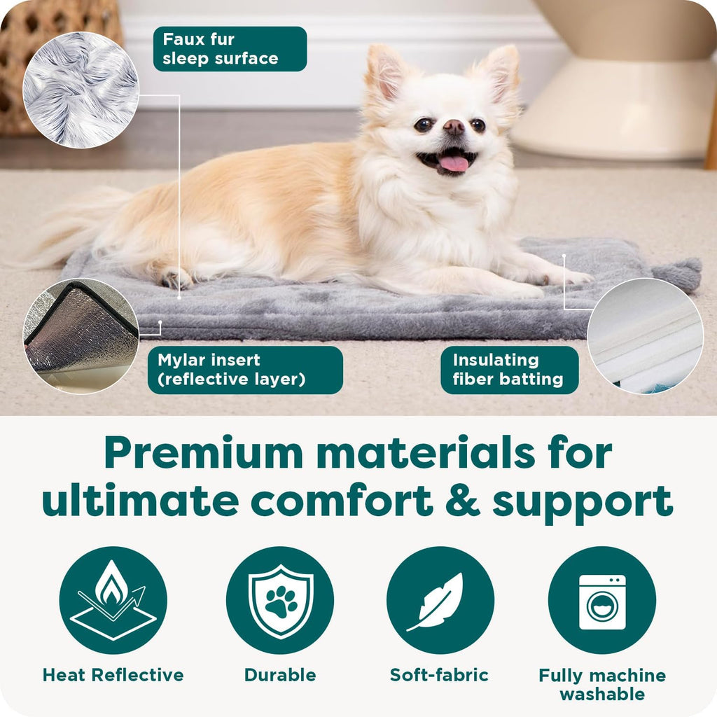 ThermaNAP Self Warming Cat Mat, Dog Bed for Crates with Self-Warming Technology for Cozy Rest, Fully Machine