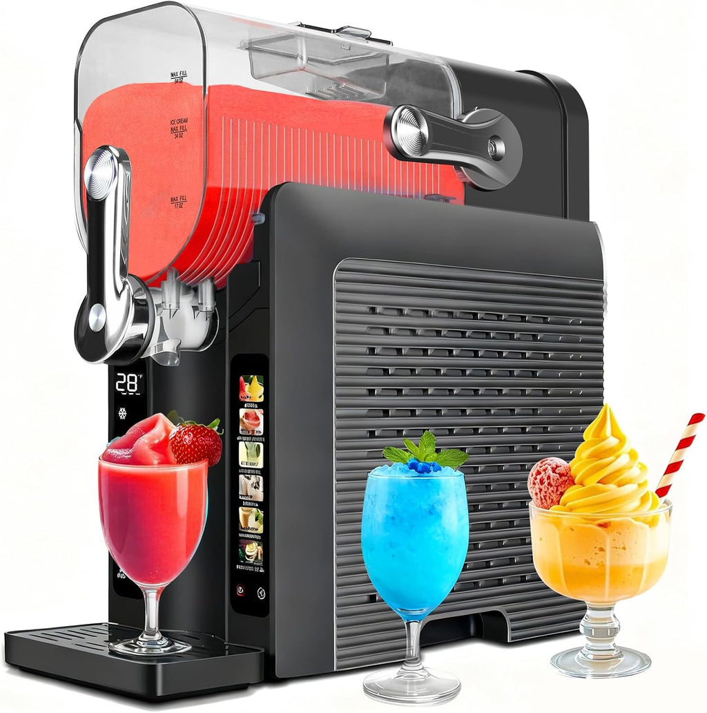 Slushie Machine for Home - 88oz Frozen Drink Maker Slushy Maker & Soft Ice Cream Maker, 6 Preset Programs| Slushie