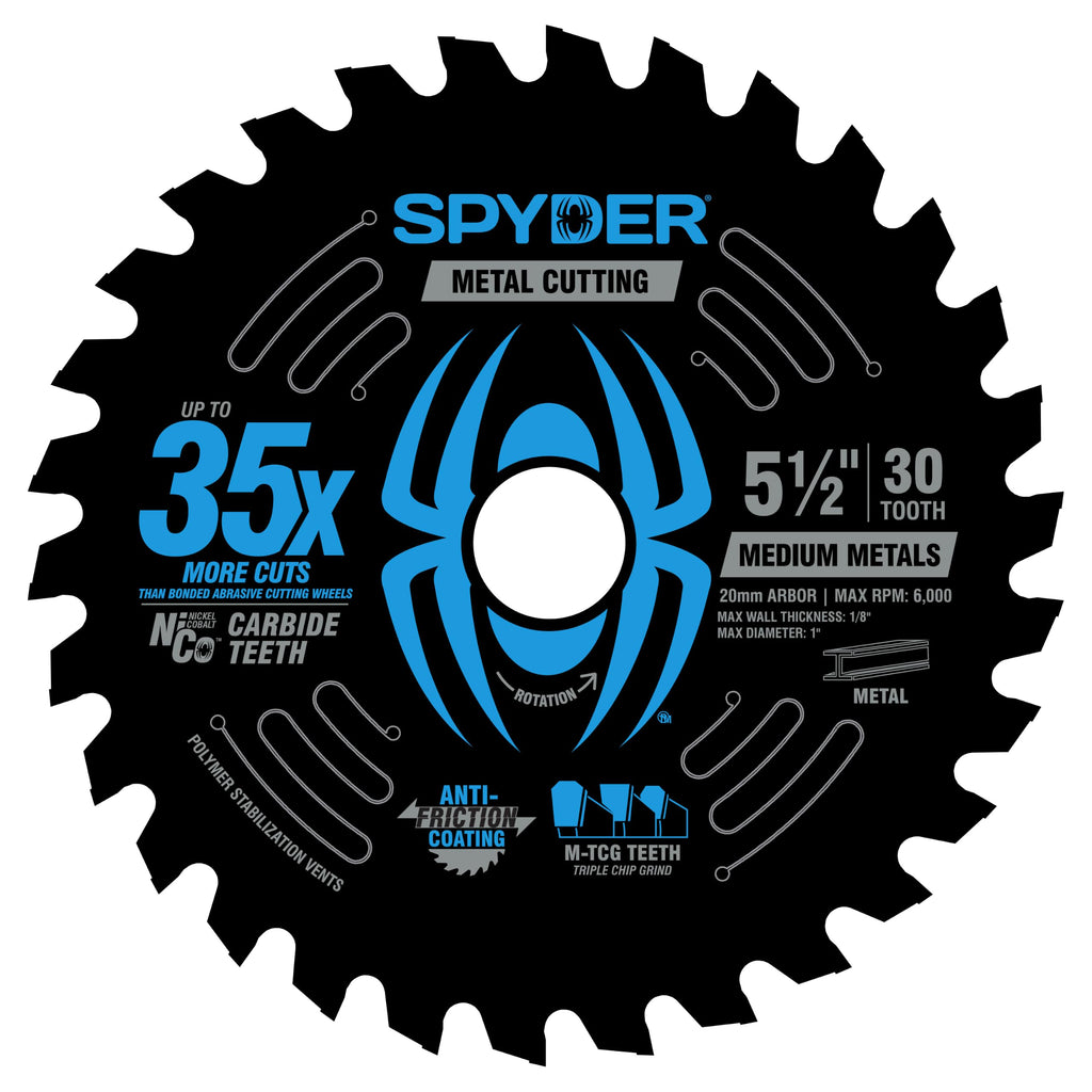 Spyder 5-1/2" 30T Circular Saw Blade for Medium Metals (13518)