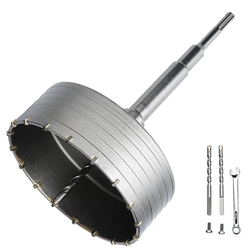 GRIXLEN 5.9 inch / 150mm Concrete Hole Saw with SDS Plus Shank Rod