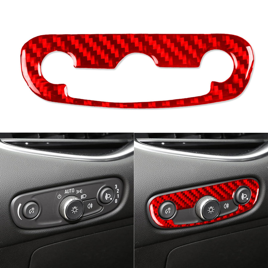 GDFJGD Headlight Dimmer Knob Trim -A for Chevy Malibu 2016-2025 Red
