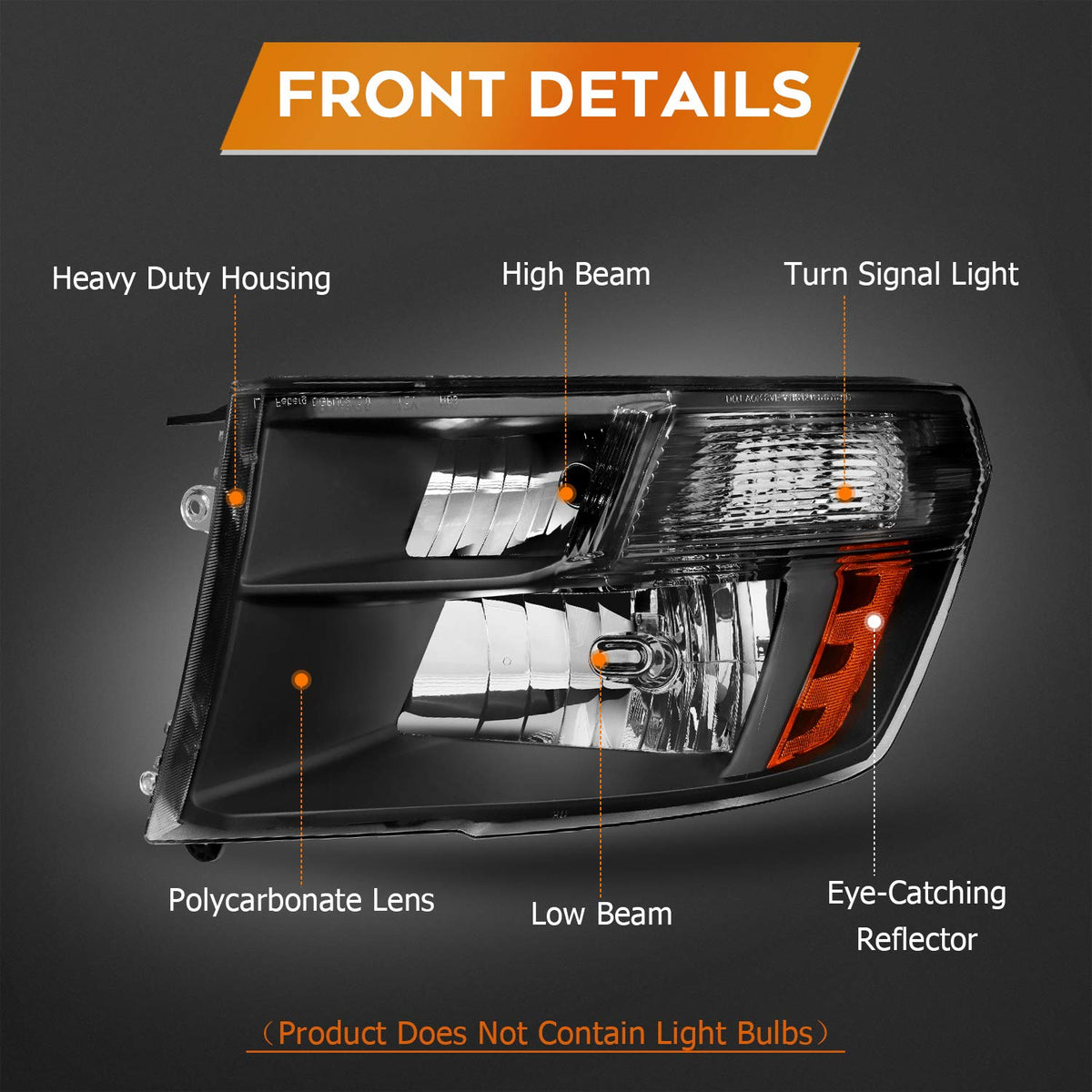 LBRST Headlight Assembly Fit for Dodge Ram 1500 2009-2010