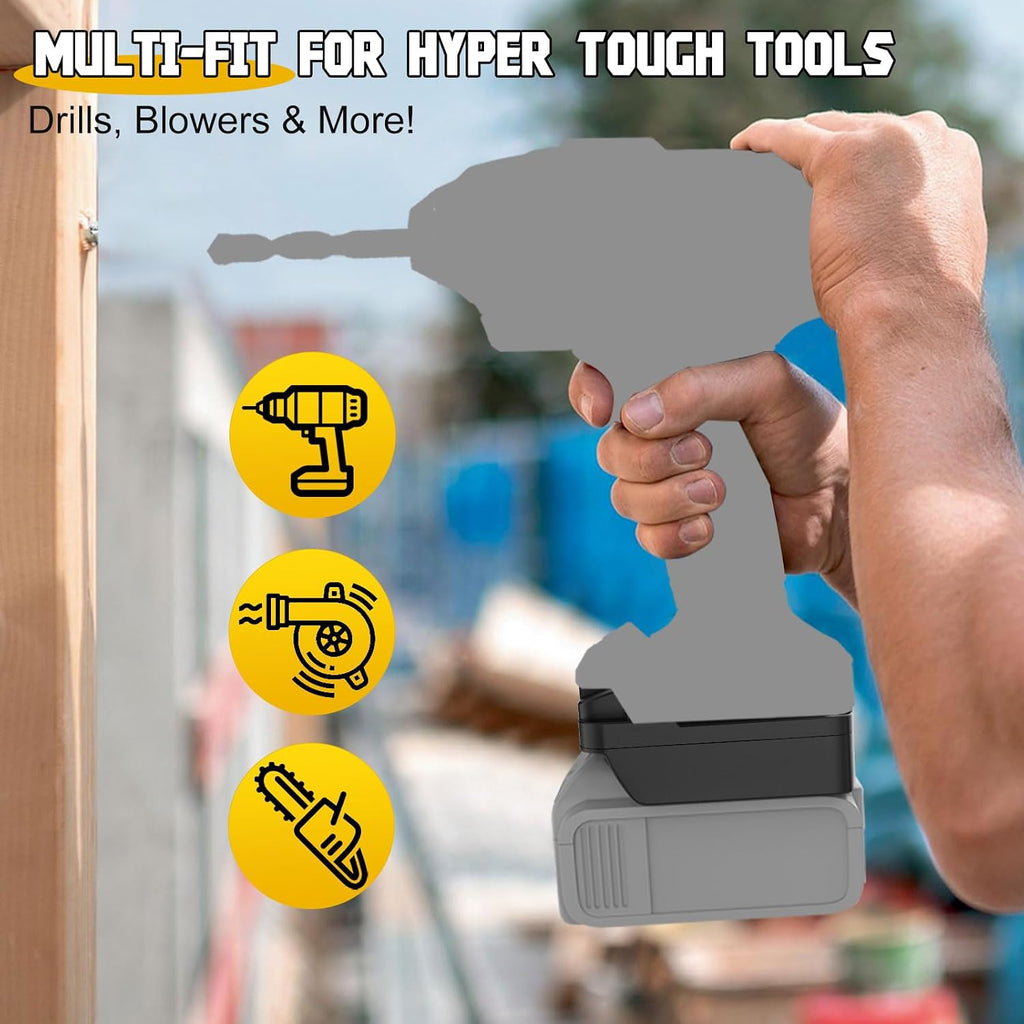 Battery Adapter Compatible for Dewalt 20V Battery to Fit for Hyper Tough