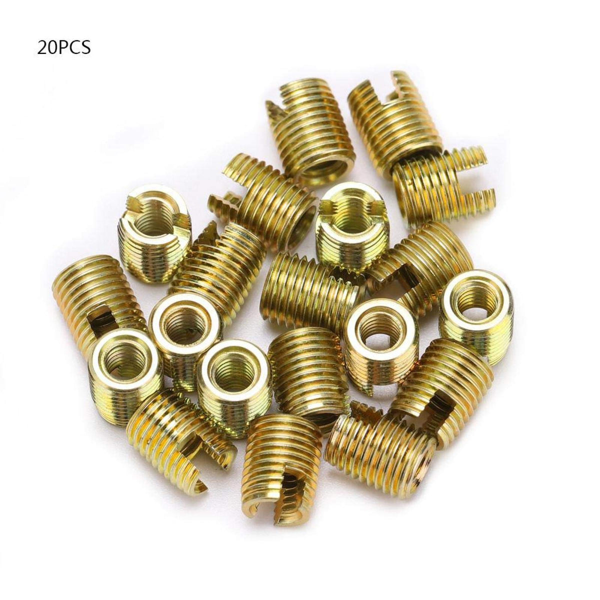 LiebeWH Self Tapping Thread Insert Kit, M2-M10 20Pcs Carbon Steel