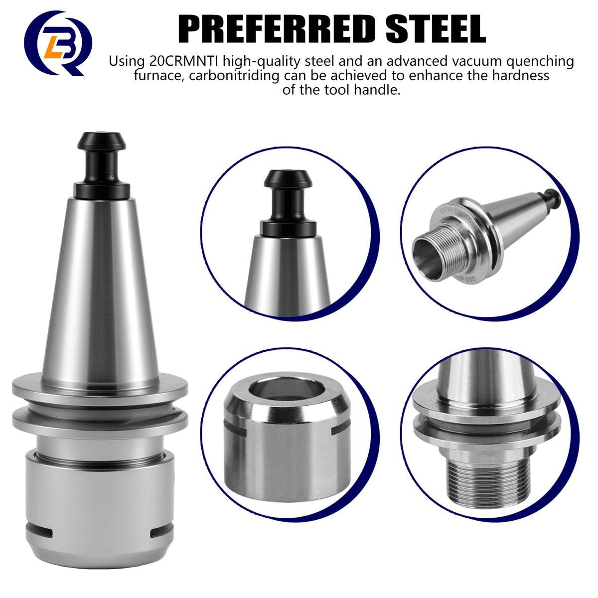 LIBOQIAO ISO20 ER20 Spring Collet Chuck CNC Tool Holder, High Speed 40,000rpm Balanced, for Precision Engraving & Milling Machines, 2 Pack