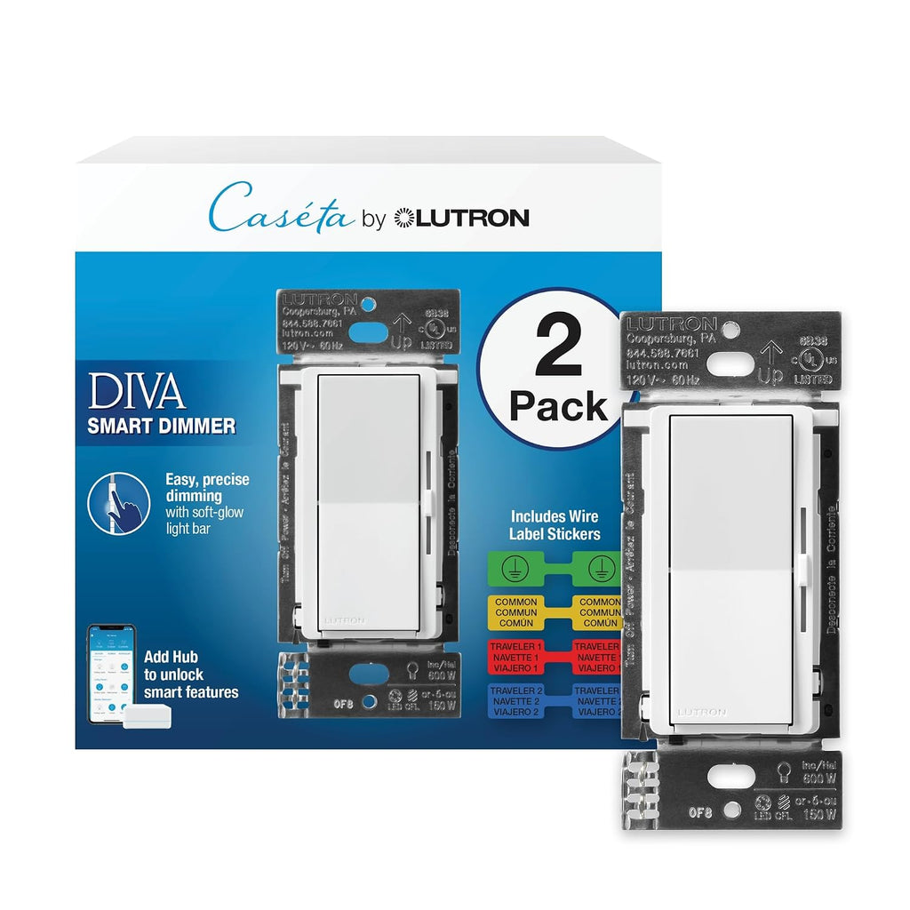Caseta Diva Smart Dimmer Switch (Smart Hub Required)