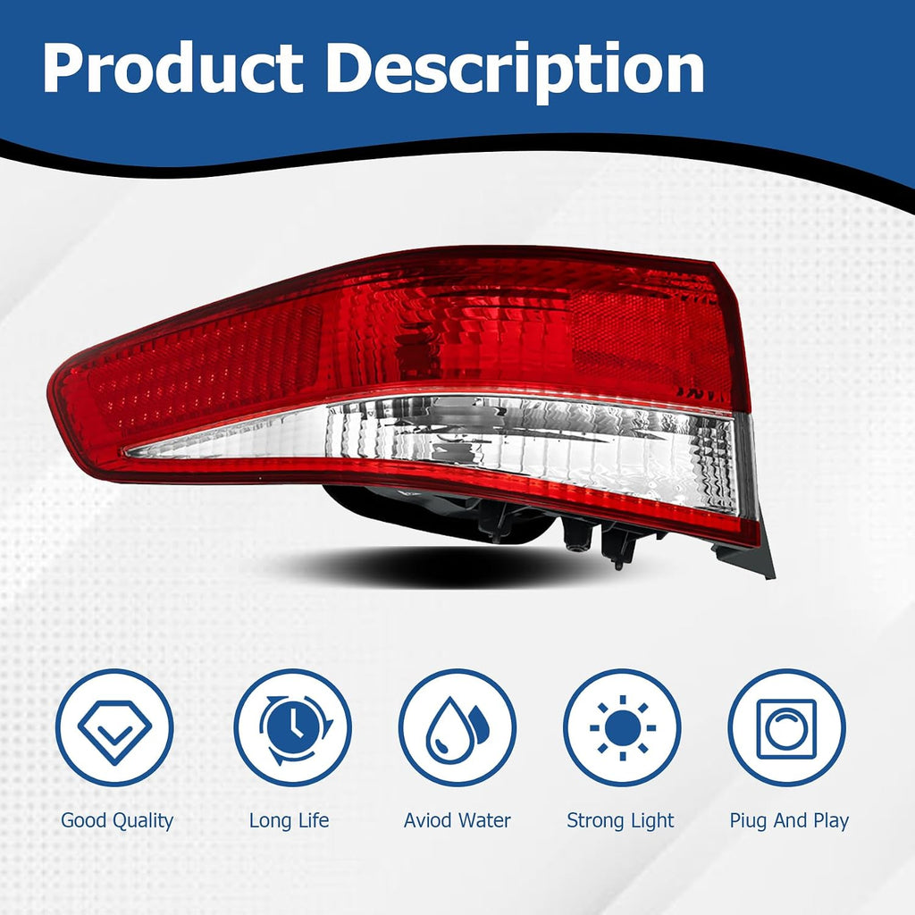 WFLNHB LH Tail Light Replacement for Honda Accord 2003 2004 HO2800148