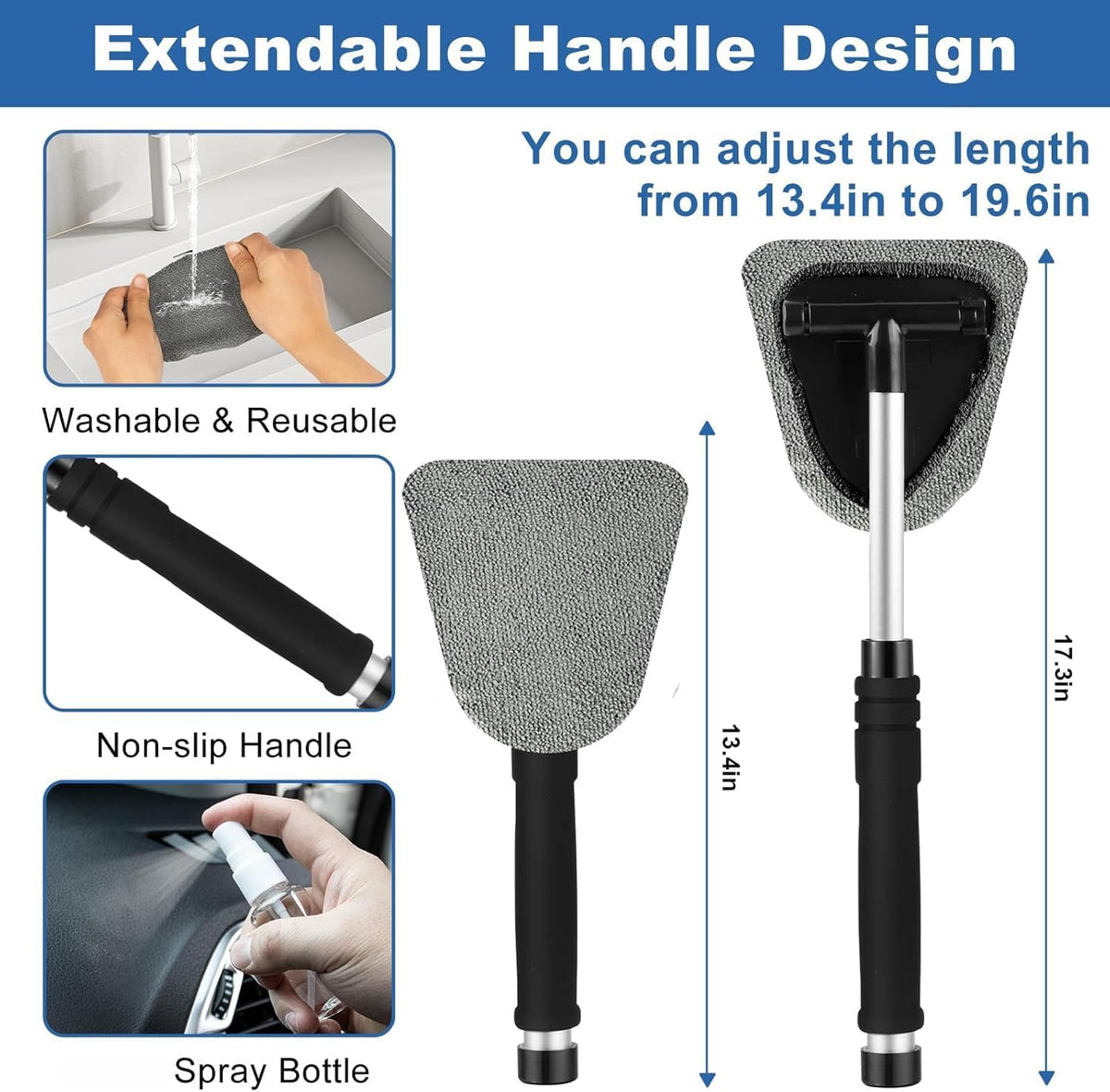 Windshield Cleaner Tool, 13Pcs Car Interior Cleaning Kit, Car Detailing Kit Interior Cleaner, Car Detailing Brushes