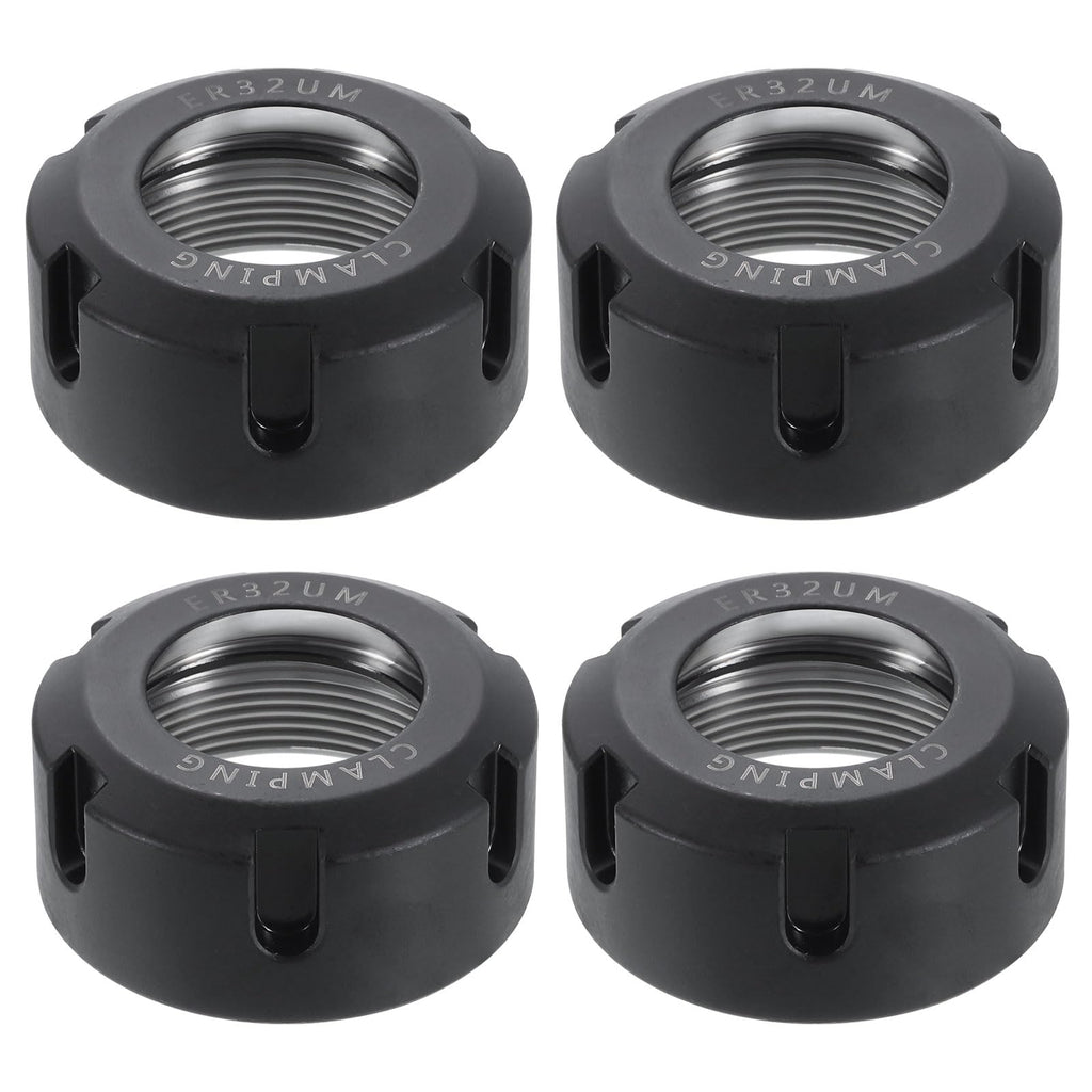 uxcell 4pcs Clamping ER32UM(M40) Collet Clamping Nuts for CNC Milling Chuck Holder Lathe