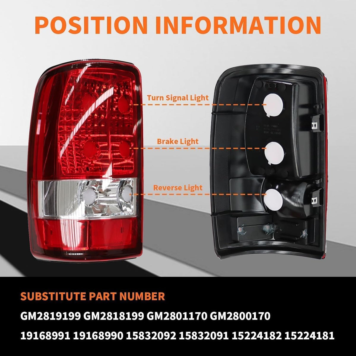 Red Tail Lights Compatible With Suburban Tahoe Yukon 2000-2006