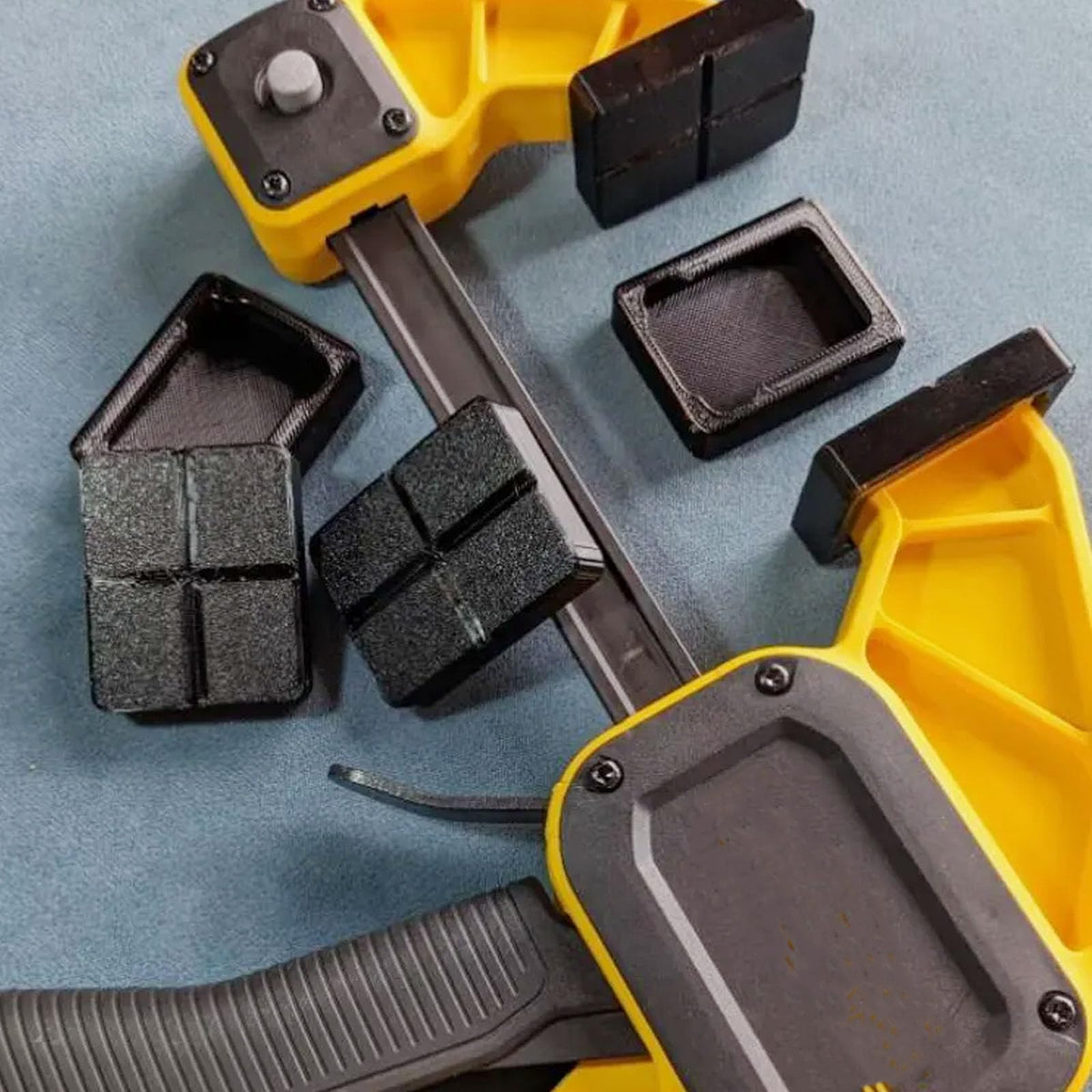 JILINWEI 6Pcs Replacement Grip Jaw Pads For Dewalt 4.5" Trigger Clamp,Black