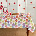 Valentine Tablecloth 60 x 84 Inch Rectangular Candy Colored