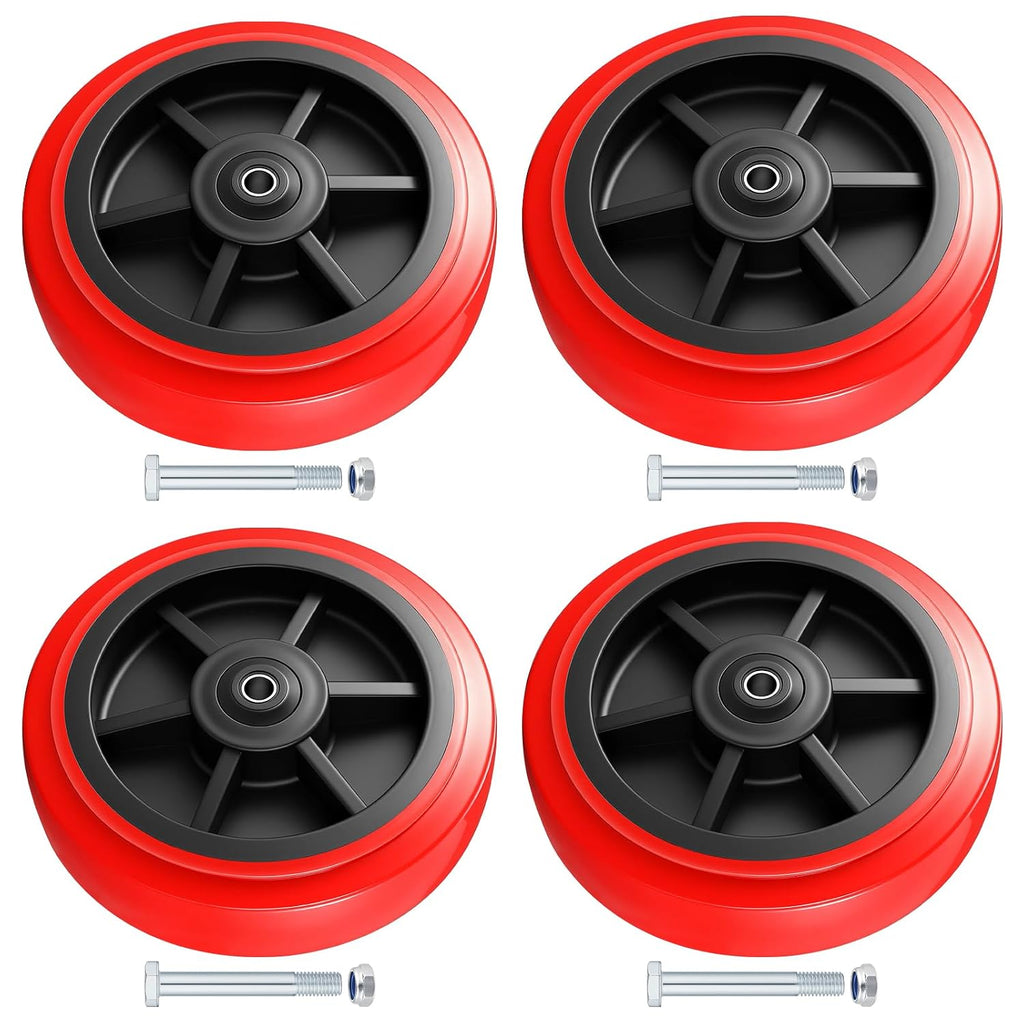 8 Inch Wheels，Heavy Duty Replacement Wheels,Caster Set of 4 Load 5000 Lbs