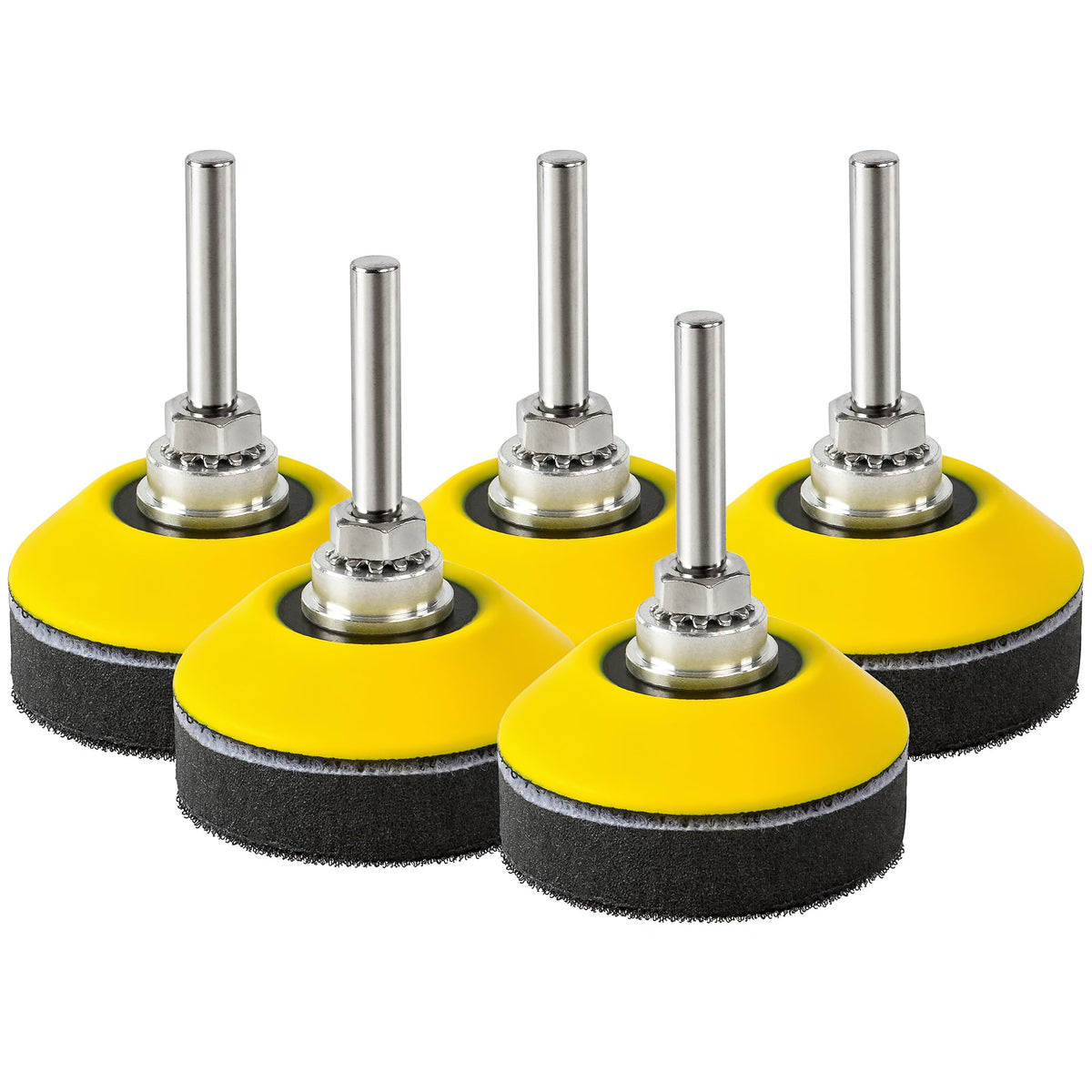 SANDPROX 2 Inch Hook and Loop Sanding Pad for Sanding Discs with 1/4 Inch Shank and Soft Foam Layer Buffering Pad, Sander Attachment for Drill, 5 Pack