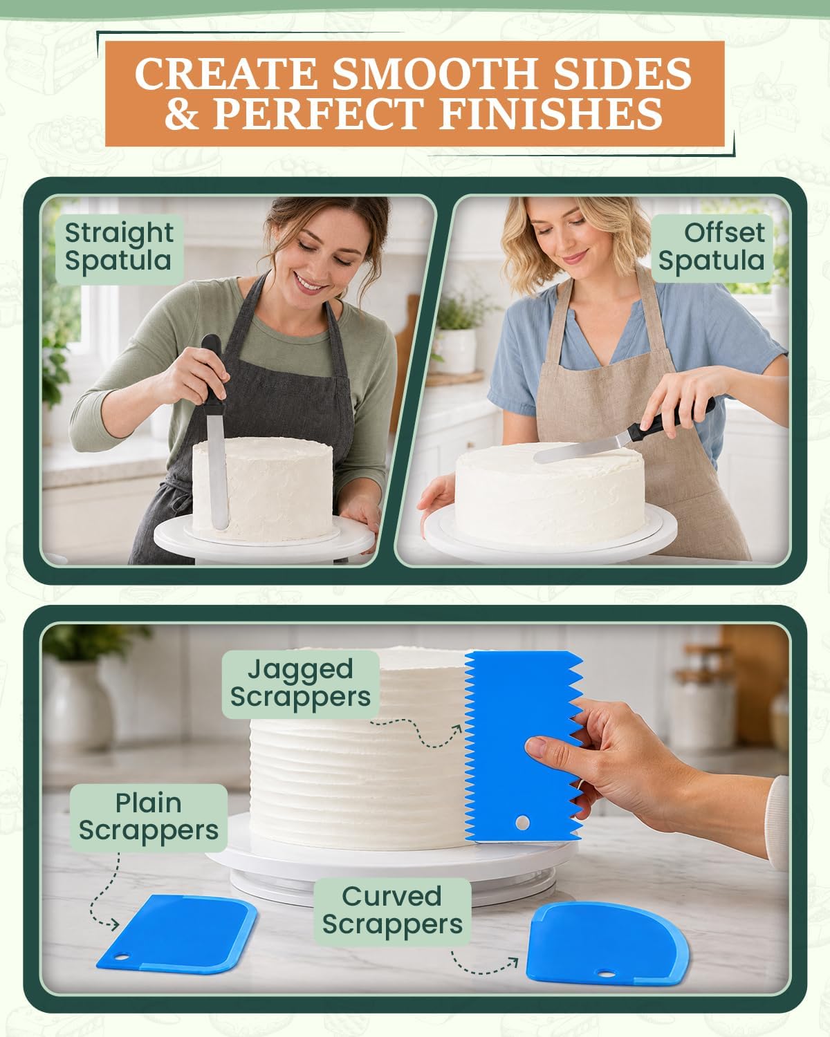 230PCs Cake Decorating Supplies Kit, Cake Decorating Set with Cake Turntable, Piping Bags and Tips, Modeling Tools