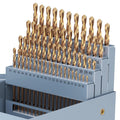 60pcs Cobalt Number Size Drill Bit Set, 4341 High Speed Steel Drill Bit Set (#1-60) for Hardened Metal, Stainless Steel, Cast Iron and Wood Plastic with Indexed Storage Case