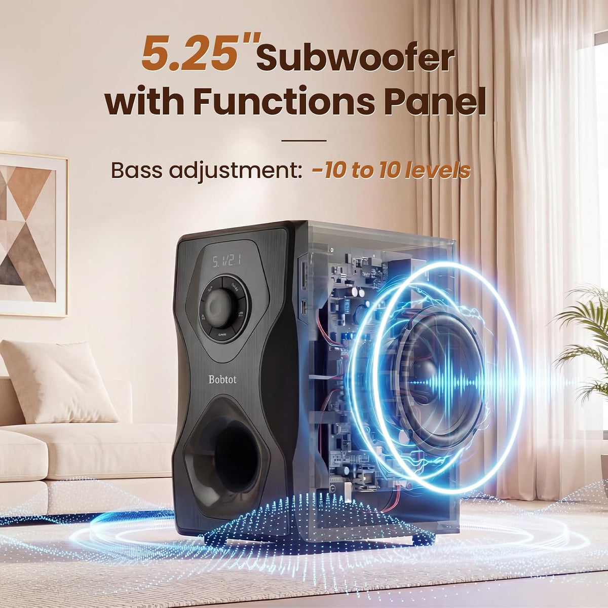 Surround Sound System Home Theater Speakers | 700 Watts Peak Power 5.1/2.1Wired Stereo Speaker System 5.25" Subwoofer