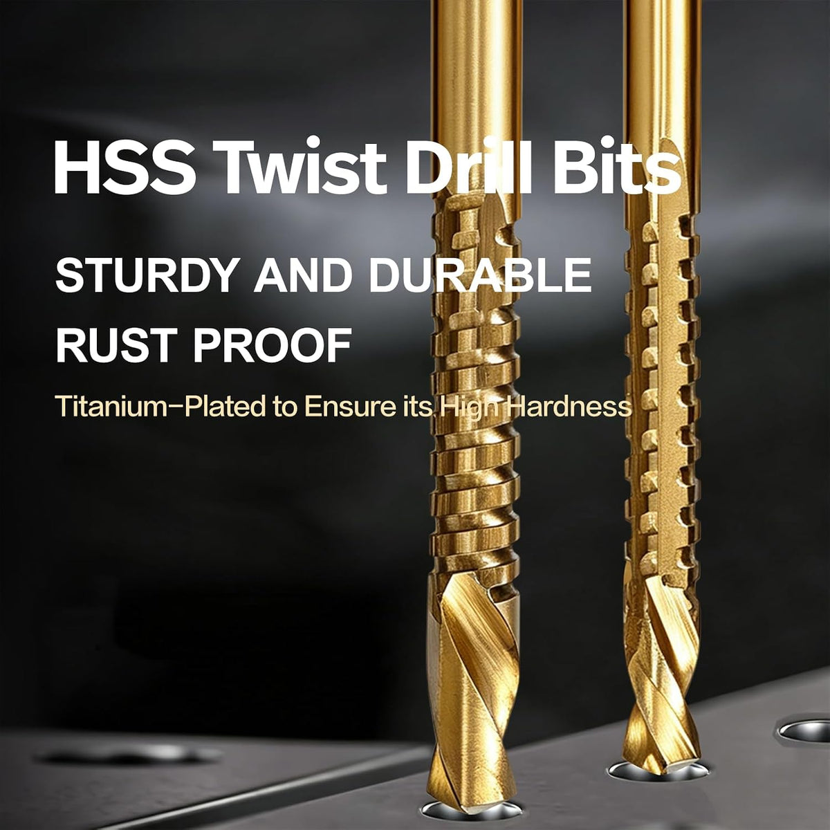 8 Pack HSS Twist Drill Bits, 3-10mm Serrated Side Cutting Drill Bit