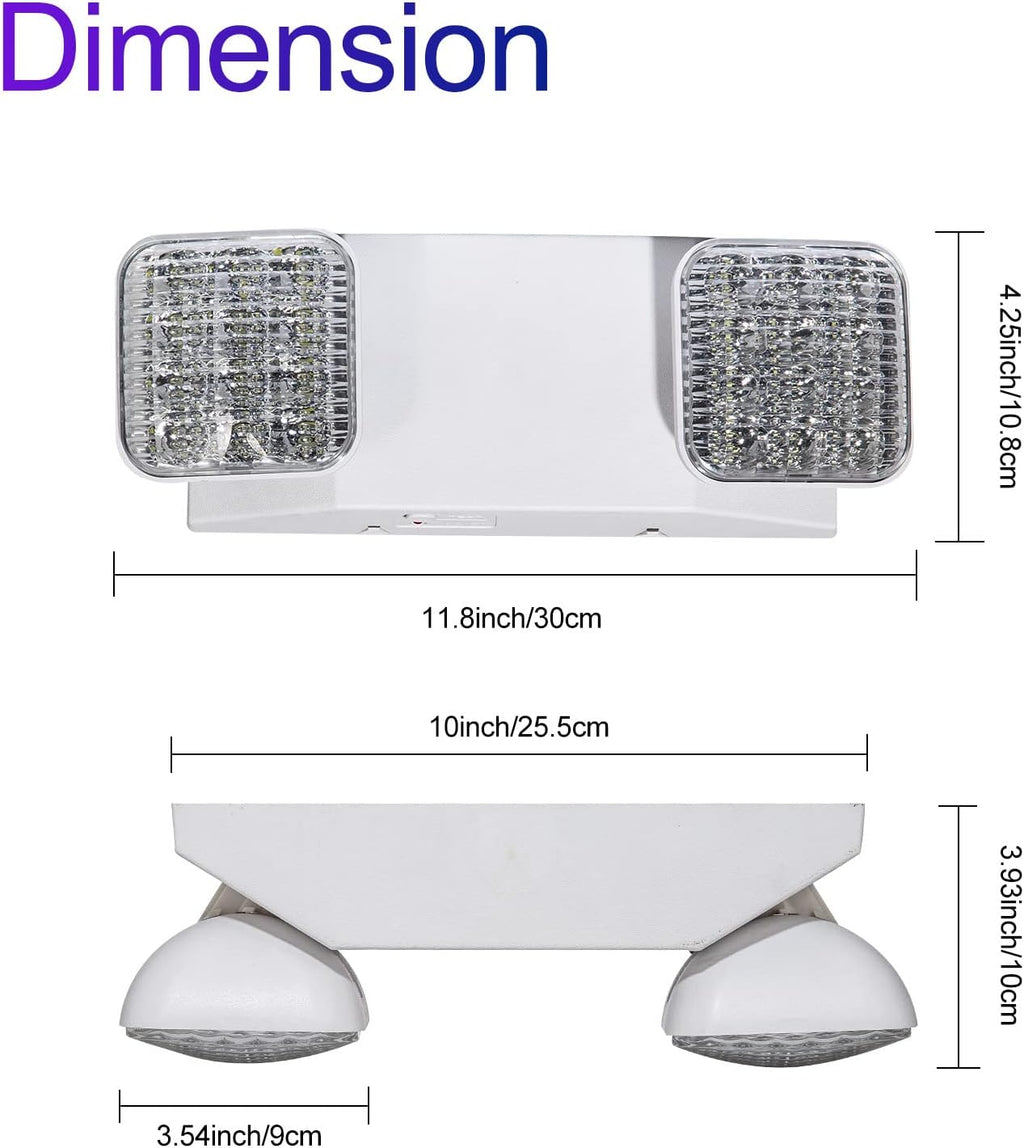 CM MZY Emergency Lights with Battery Backup, Commercial LED Emergency Light