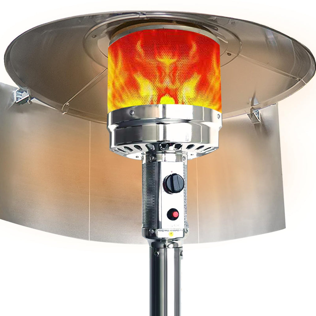 Patio Heater Reflector Shield Heat Focusing Reflector Outdoor Heaters for Patio Propane Heater Propane Heaters Indoor