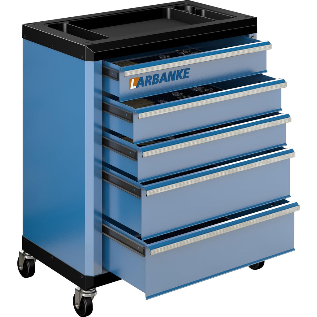5-Drawer Rolling Tool Chest with Wheels,Lock&Key,Blue Tool Cabinet