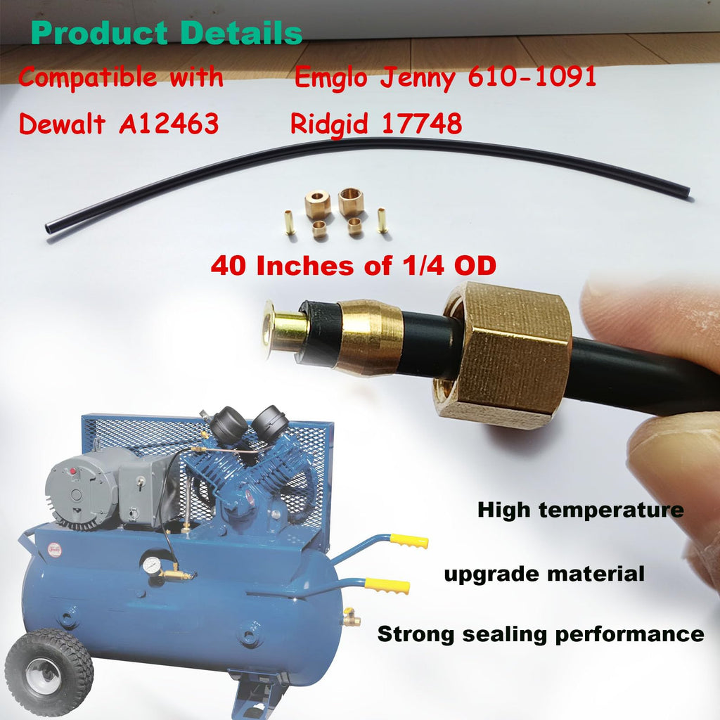 40 Inches Unloader Hose Kit, 1/4" OD Tubing Replacement Tube