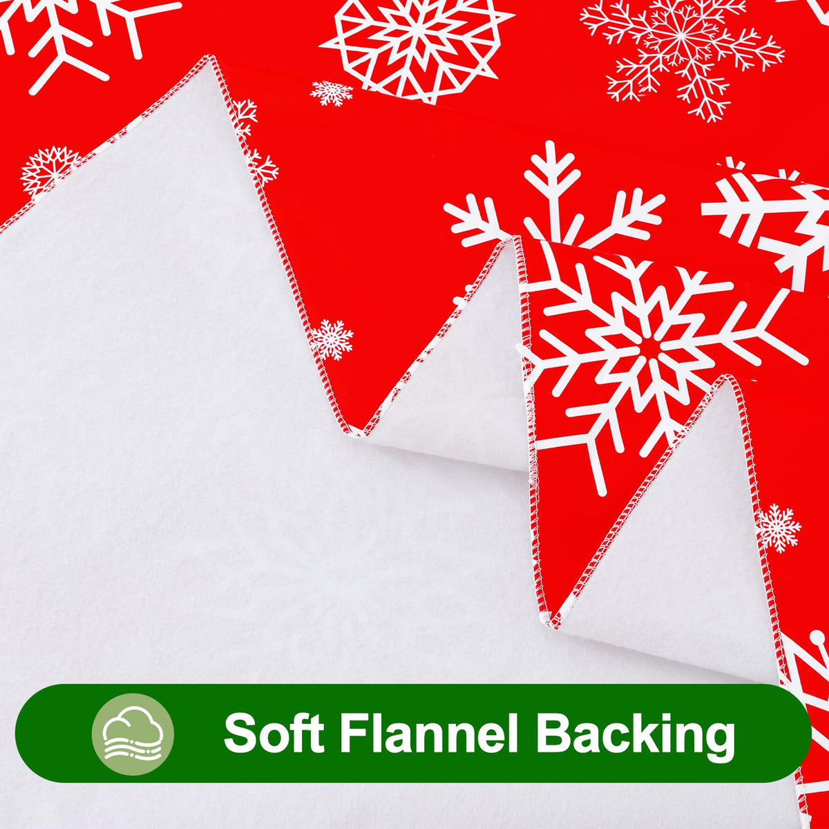 Christmas Table Cloth, Flannel Backed Vinyl Tablecloth, 60"x84"