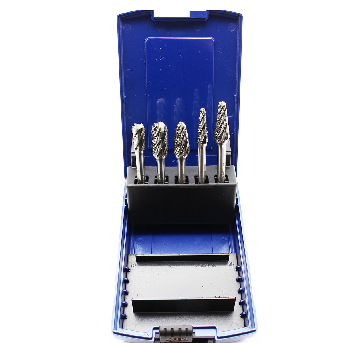 TEMO 5p NF Aluminum Cut Carbide Rotary Burr File, 1/2"+3/8" Head 1/4" Shank