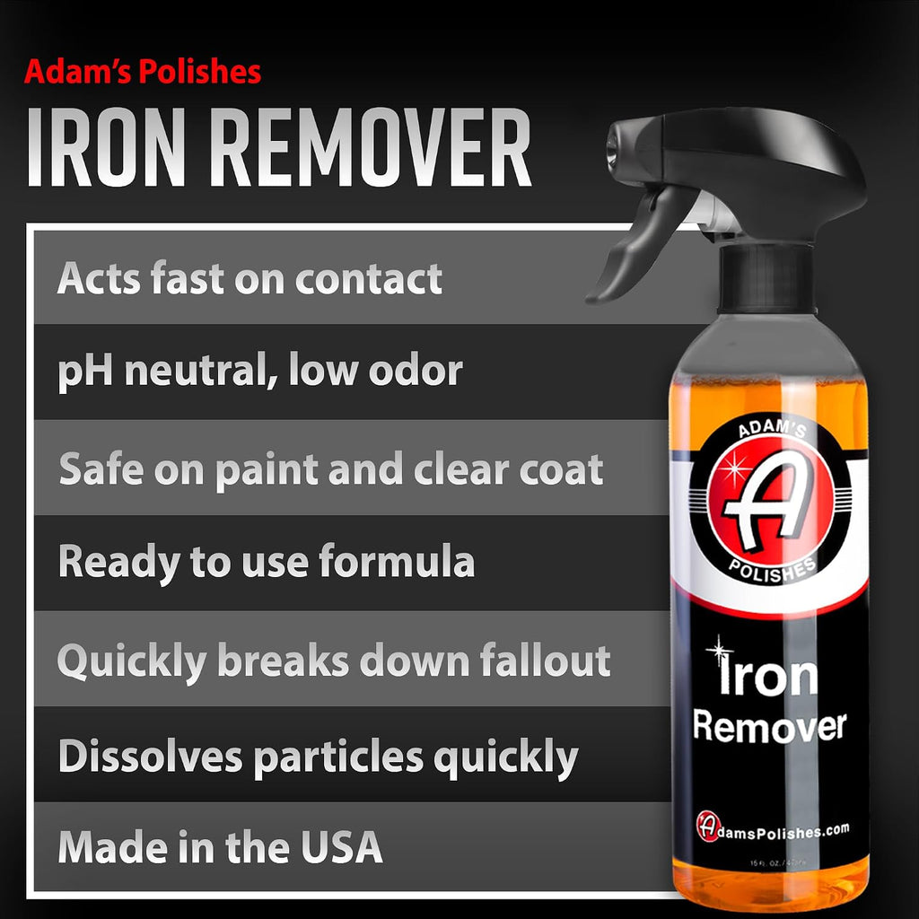 Adam's Iron Remover (Gallon) - Iron Out Fallout & Stop Rust Remover Spray for Car Detailing Removes Iron Particles in