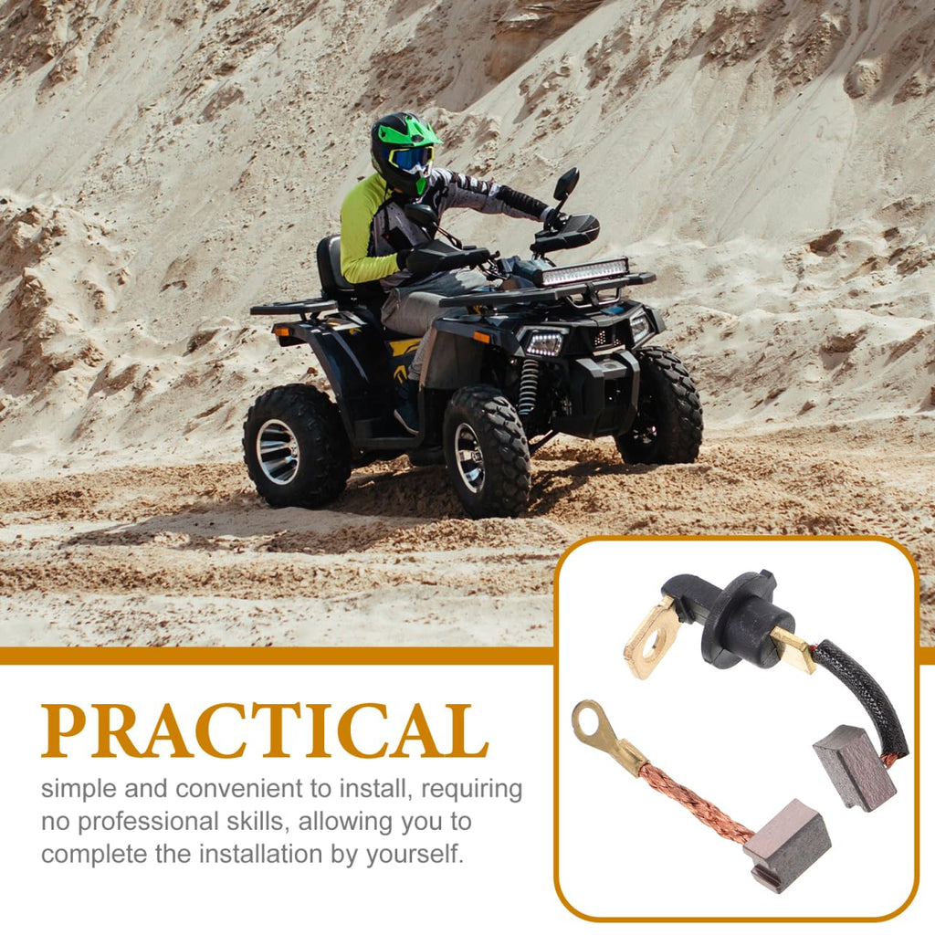 ULTECHNOVO Starter Motor Carbon Brush Replacement 2-Pack Compatible with Gy6 Motorcycles Scooters Atvs Electric Motor Brush 2.16X0.98X0.59 Inch Easy Installation