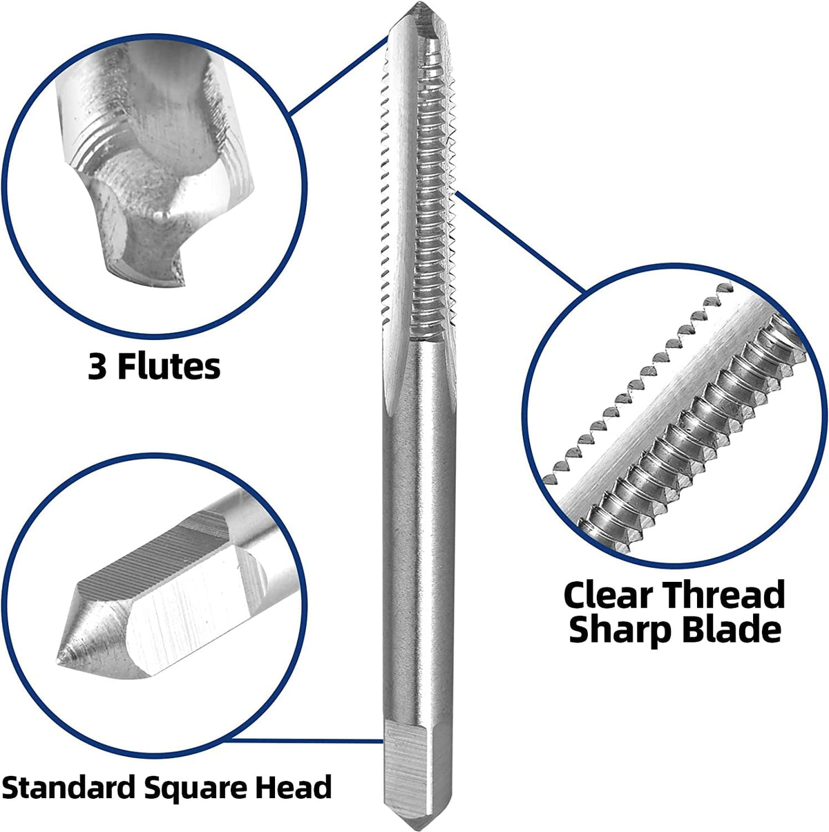 Burkit 2pcs M3.5 Thread Tap Right Hand