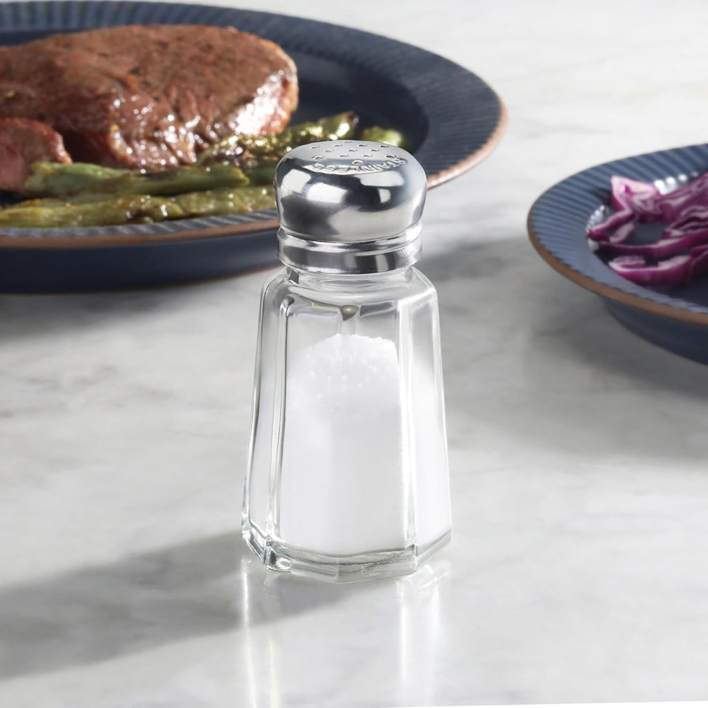 22285 Paneled Salt and Pepper Shaker Mushroom Top, 1-Ounce, Set of 24