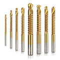 8 Pcs Titanium Coated HSS Twist Drill Bits,3-10mm M35 Cobalt Drill Bit Set
