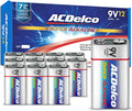 ACDelco 12-Count 9 Volt Batteries, Maximum Power Super Alkaline Battery, 7-Year Shelf Life, Recloseable Packaging