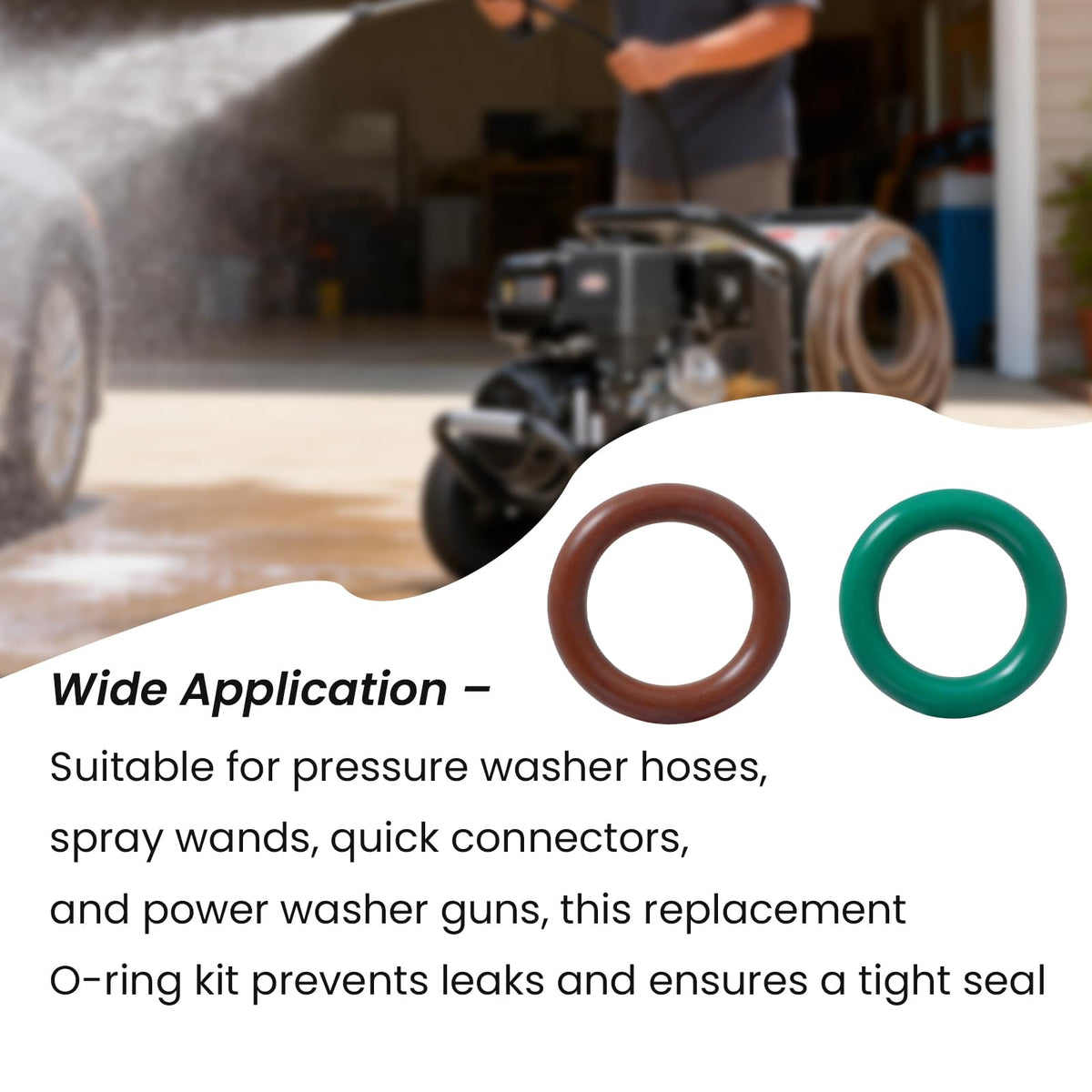30-Pack Pressure Washer O-Ring Kit Compatible with Simpson Sun Joe Ryobi