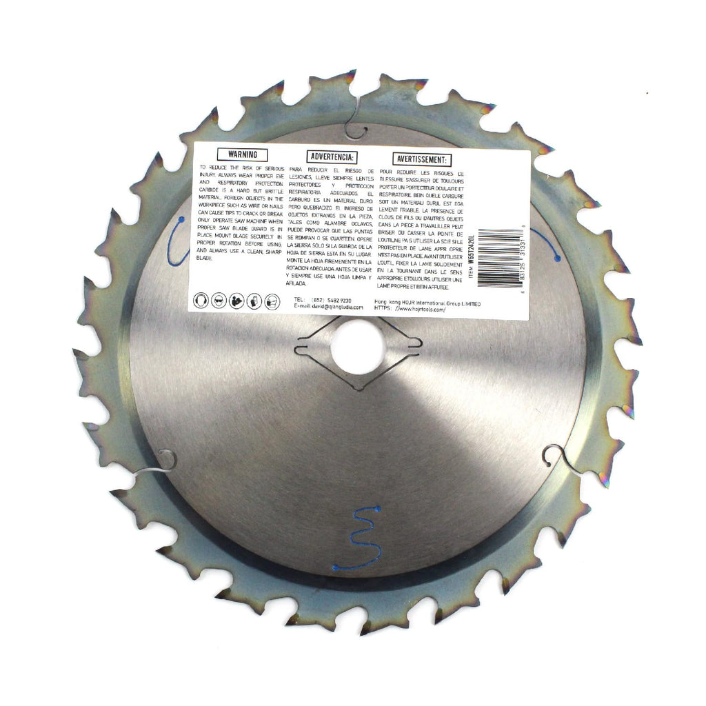 HOJR 10-Pack 6-1/2" 24-Tooth 5/8“ Arbor Woodworking Circular Saw Blade,Framing/General Purpose, Special Anti-Thermal Adhesion Coating on Cutting Edge - TA,High Finish,Long Life,6-1/2" 24T 5/8"