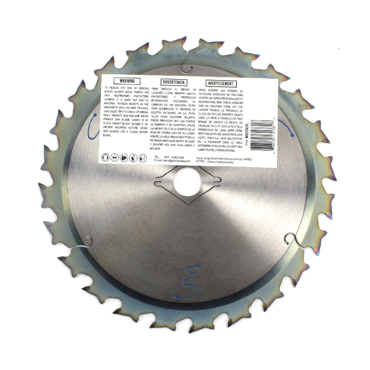HOJR 10-Pack 6-1/2" 24-Tooth 5/8“ Arbor Woodworking Circular Saw Blade,Framing/General Purpose, Special Anti-Thermal Adhesion Coating on Cutting Edge - TA,High Finish,Long Life,6-1/2" 24T 5/8"