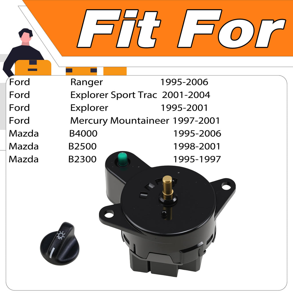 LEVANLIGHT 3L5T-11654-BA Headlight Switch & Knob Set for Ford Ranger 95-06