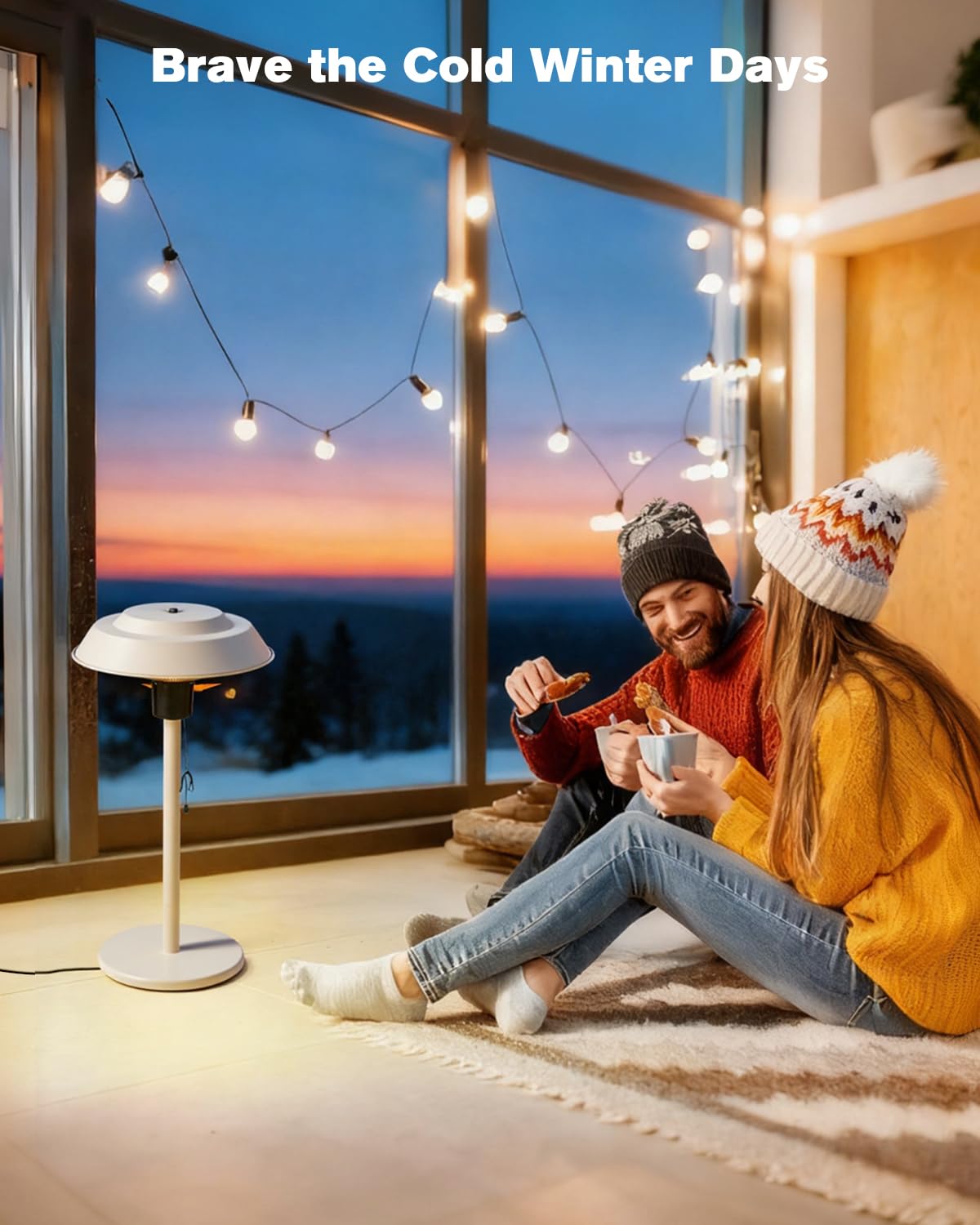 Electric Patio Heater, 1500W Portable Tabletop Infrared Heater