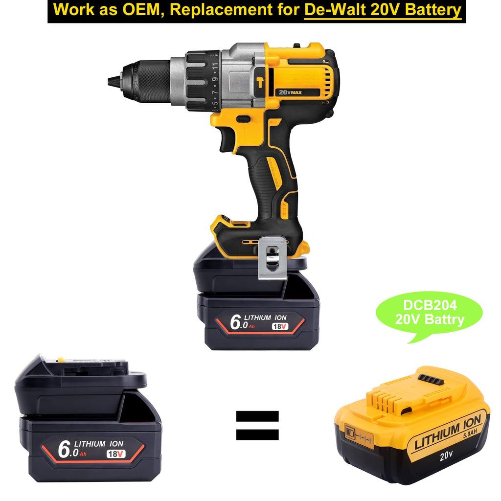 ML18DL Battery Adapter Converter Compatible with De-Walt 20V Tools