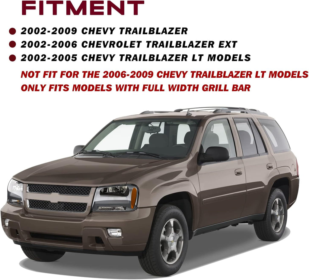 JSBOYAT Headlight Assembly Fit for 2002-2009 Chevy Trailblazer