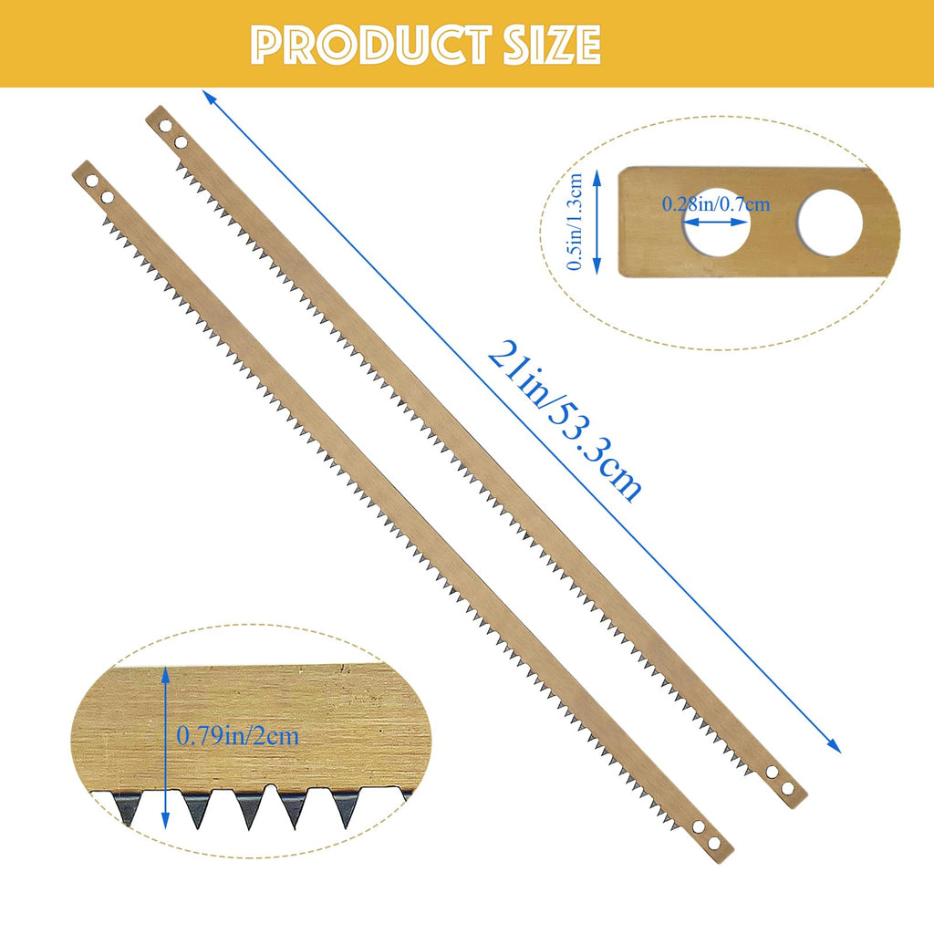 10 Pack Bow Saw Blade 21 Inch Replacement,Fits Any 21" Bow Saw for Tree Cutting,Special for Dry Wood Super-Hard Alloy Steel