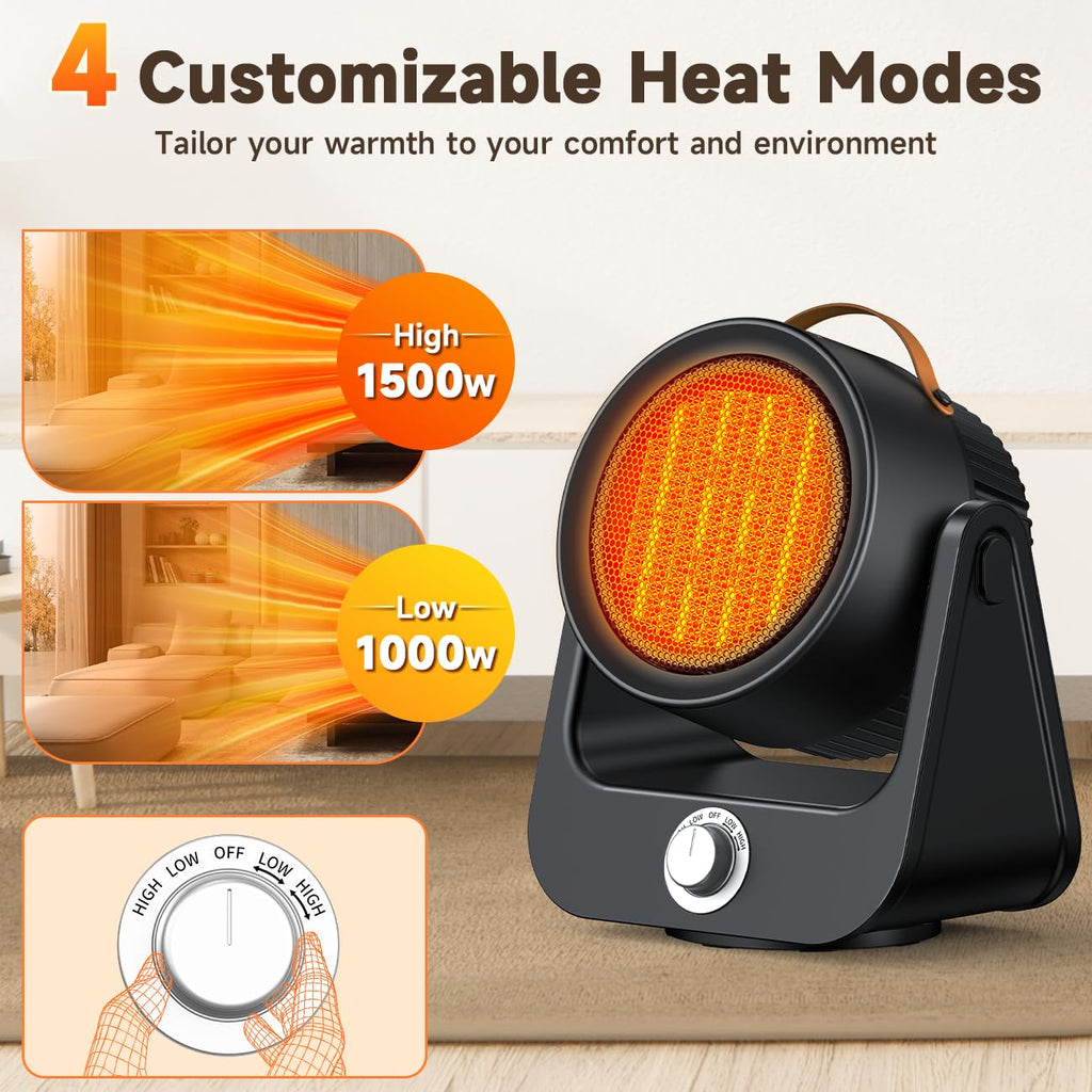 Electric Patio Heaters for Outdoor Use, 1500W PTC Outdoor Heater