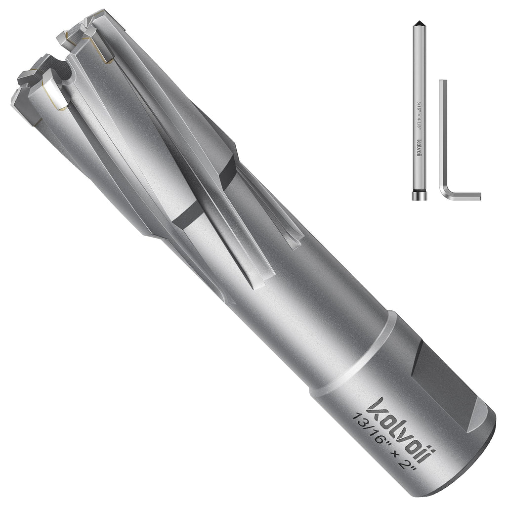 Kolvoii TCT Annular Cutter 13/16" Diameter x 2" Depth, Mag Drill Bit