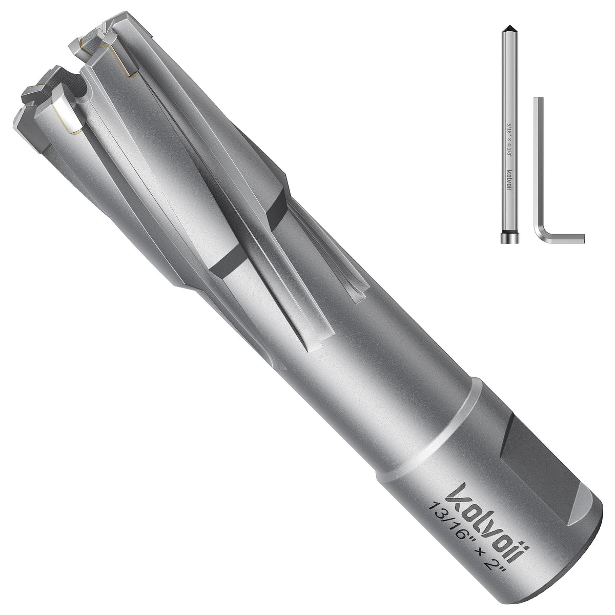 Kolvoii TCT Annular Cutter 13/16" Diameter x 2" Depth, Mag Drill Bit