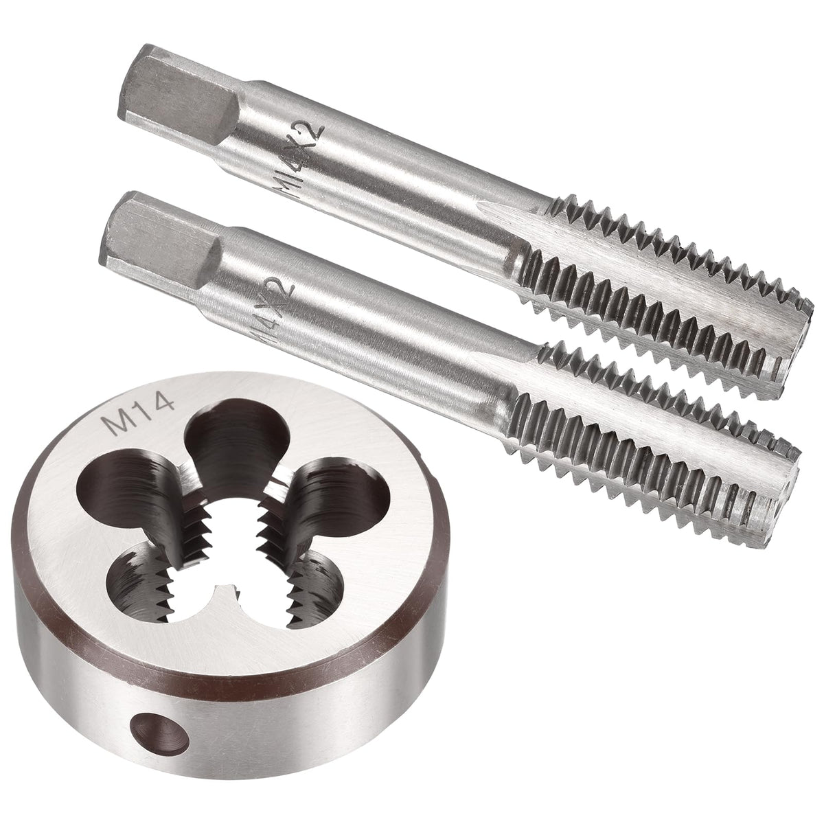 Workkyma M14x2 Tap and Die Set, M14x2 Metric Hand Threading Tool Kit